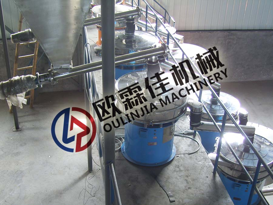 螺旋輸送機旋振篩使用現場